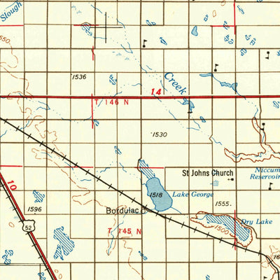 United States Geological Survey New Rockford, ND (1956, 250000-Scale) digital map