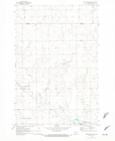 United States Geological Survey New Salem NE, ND (1970, 24000-Scale) digital map