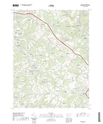 United States Geological Survey New Salem, PA (2023, 24000-Scale) digital map