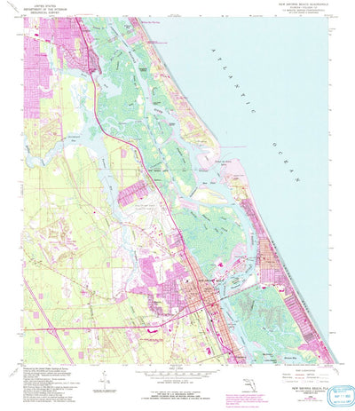 United States Geological Survey New Smyrna Beach, FL (1956, 24000-Scale) digital map