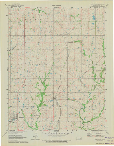 United States Geological Survey New Strawn, KS (1971, 24000-Scale) digital map