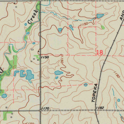 United States Geological Survey New Strawn, KS (1971, 24000-Scale) digital map