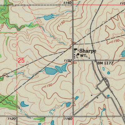 United States Geological Survey New Strawn, KS (1971, 24000-Scale) digital map
