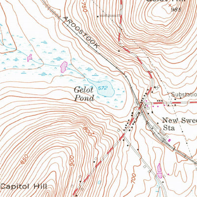 United States Geological Survey New Sweden, ME (1953, 24000-Scale) digital map