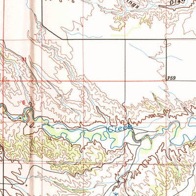 United States Geological Survey New Underwood, SD (1984, 100000-Scale) digital map