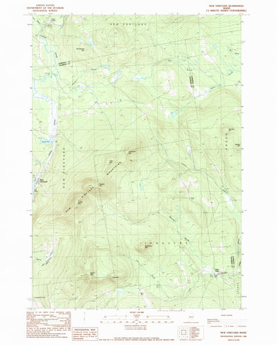 United States Geological Survey New Vineyard, ME (1989, 24000-Scale) digital map