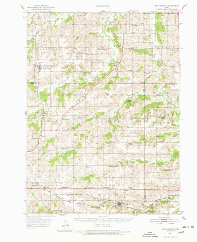 United States Geological Survey New Virginia, IA (1950, 62500-Scale) digital map