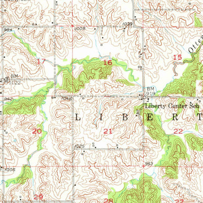 United States Geological Survey New Virginia, IA (1950, 62500-Scale) digital map