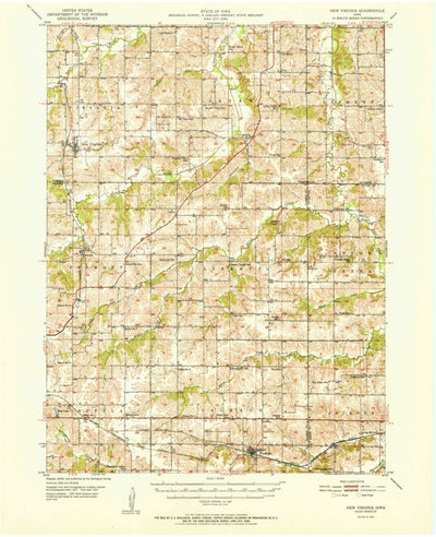 United States Geological Survey New Virginia, IA (1952, 62500-Scale) digital map