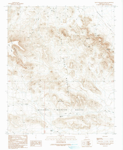 United States Geological Survey New Water Mountains, AZ (1990, 24000-Scale) digital map