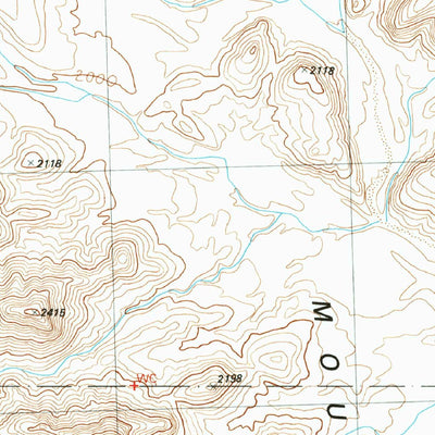 United States Geological Survey New Water Mountains, AZ (1990, 24000-Scale) digital map