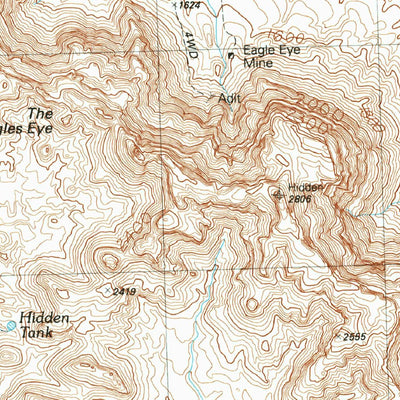 United States Geological Survey New Water Mountains, AZ (1990, 24000-Scale) digital map