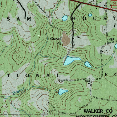 United States Geological Survey New Waverly, TX (1997, 24000-Scale) digital map
