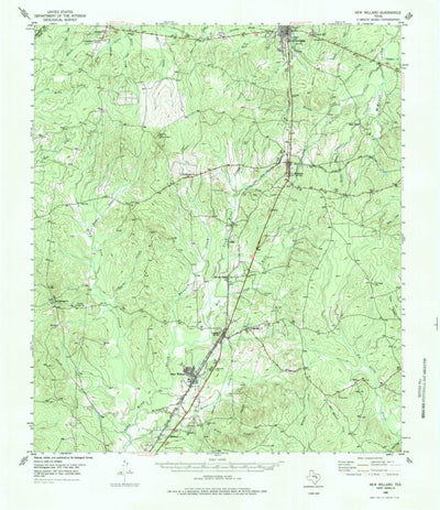 United States Geological Survey New Willard, TX (1955, 62500-Scale) digital map
