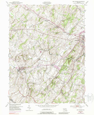 United States Geological Survey New Windsor, MD (1953, 24000-Scale) digital map