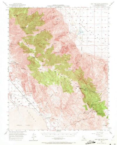United States Geological Survey New York Butte, CA (1950, 62500-Scale) digital map