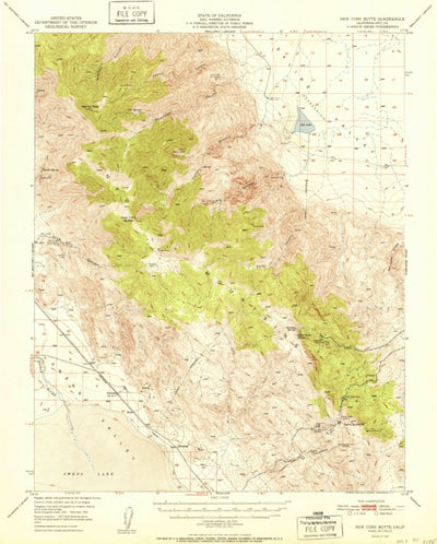 United States Geological Survey New York Butte, CA (1951, 62500-Scale) digital map