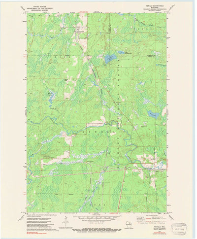 United States Geological Survey Newald, WI (1972, 24000-Scale) digital map