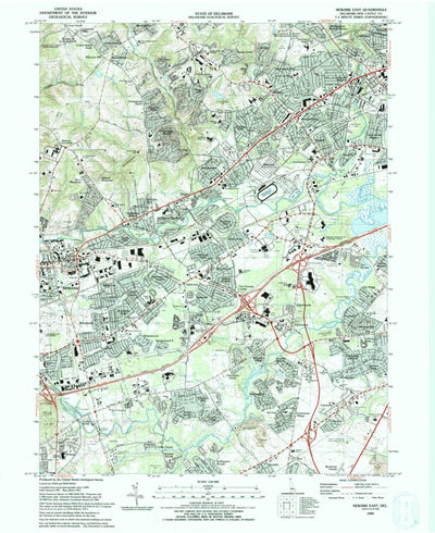 United States Geological Survey Newark East, DE (1993, 24000-Scale) digital map