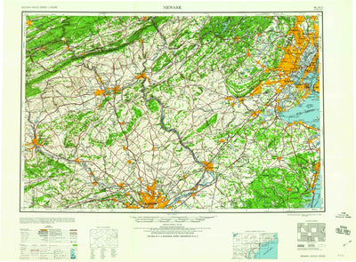 United States Geological Survey Newark, NJ-PA-NY (1960, 250000-Scale) digital map