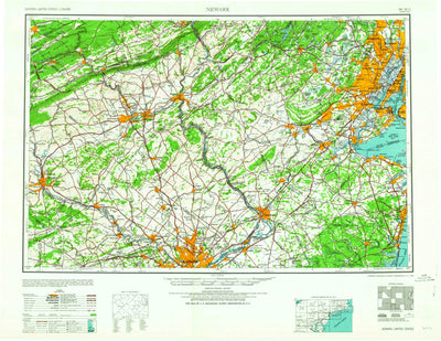 United States Geological Survey Newark, NJ-PA-NY (1964, 250000-Scale) digital map