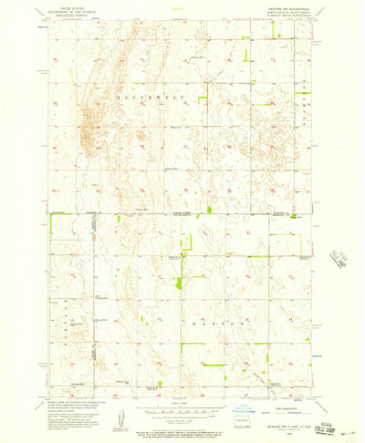 United States Geological Survey Newark NW, ND-SD (1956, 24000-Scale) digital map
