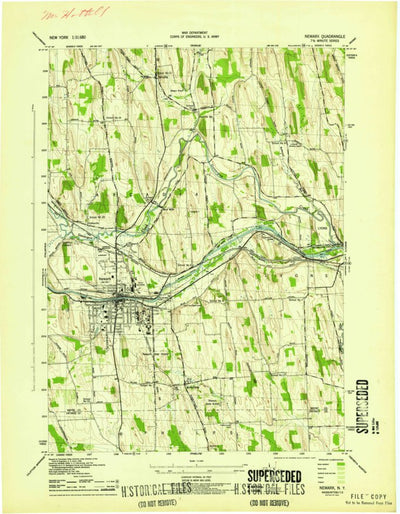 United States Geological Survey Newark, NY (1943, 31680-Scale) digital map