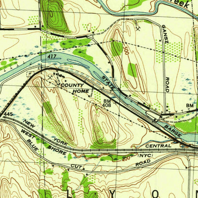 United States Geological Survey Newark, NY (1943, 31680-Scale) digital map
