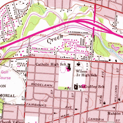 United States Geological Survey Newark, OH (1961, 24000-Scale) digital map