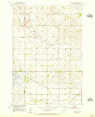 United States Geological Survey Newark SW, SD (1953, 24000-Scale) digital map