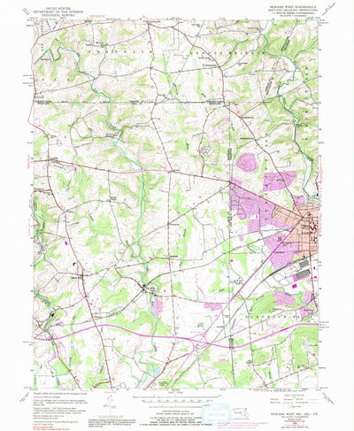 United States Geological Survey Newark West, DE-MD-PA (1953, 24000-Scale) digital map