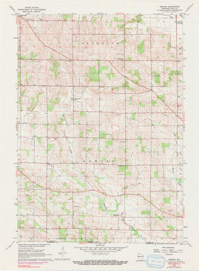 United States Geological Survey Newark, WI (1962, 24000-Scale) digital map