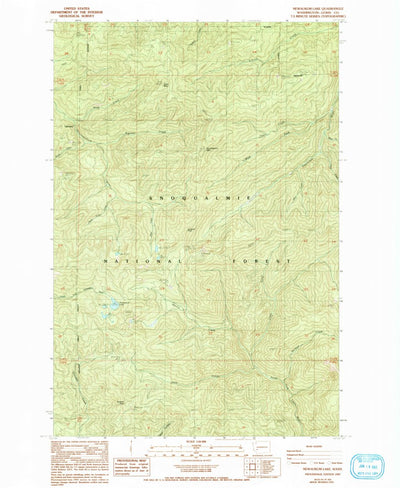 United States Geological Survey Newaukum Lake, WA (1987, 24000-Scale) digital map