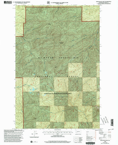 United States Geological Survey Newaukum Lake, WA (1998, 24000-Scale) digital map
