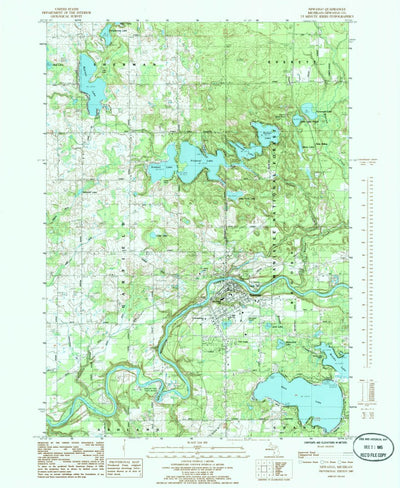 United States Geological Survey Newaygo, MI (1985, 24000-Scale) digital map