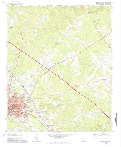 United States Geological Survey Newberry East, SC (1968, 24000-Scale) digital map