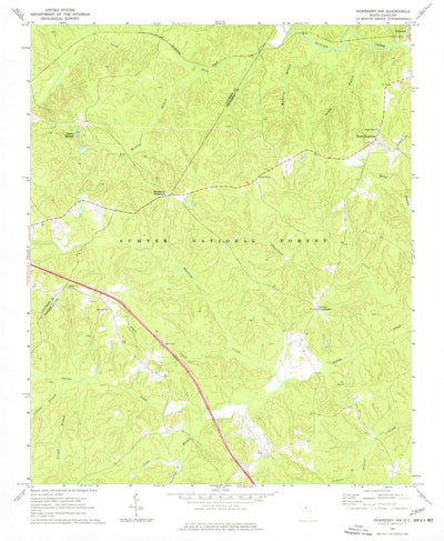 United States Geological Survey Newberry NW, SC (1969, 24000-Scale) digital map