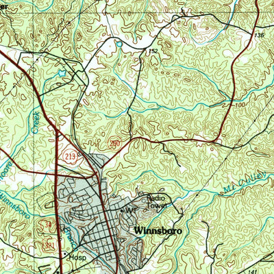 United States Geological Survey Newberry, SC (1986, 100000-Scale) digital map