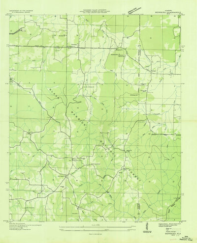 United States Geological Survey Newburg, AL (1936, 24000-Scale) digital map