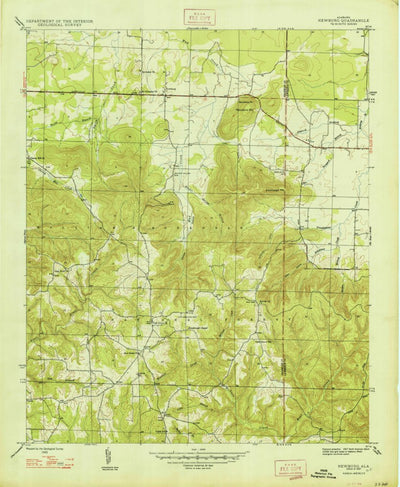United States Geological Survey Newburg, AL (1947, 24000-Scale) digital map