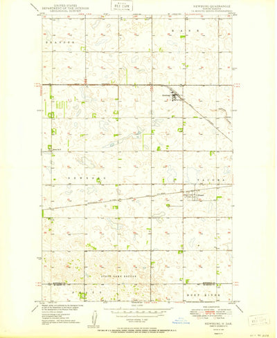 United States Geological Survey Newburg, ND (1950, 24000-Scale) digital map