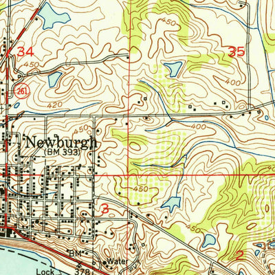 United States Geological Survey Newburgh, IN-KY (1952, 24000-Scale) digital map