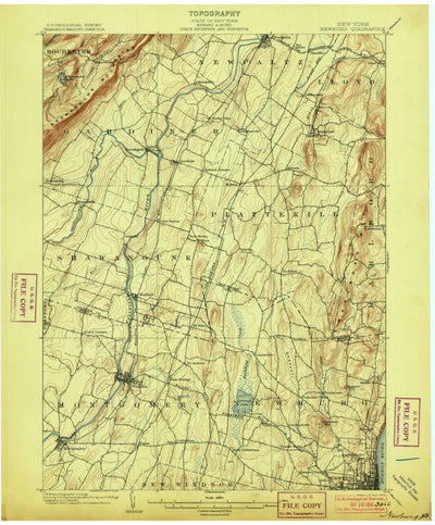 United States Geological Survey Newburgh, NY (1903, 62500-Scale) digital map
