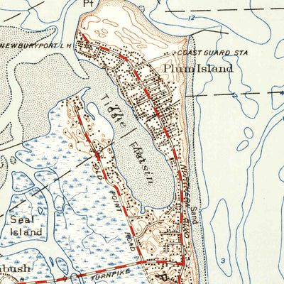 United States Geological Survey Newburyport East, MA-NH (1952, 31680-Scale) digital map