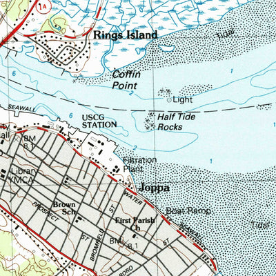 United States Geological Survey Newburyport, MA-NH (1985, 25000-Scale) digital map