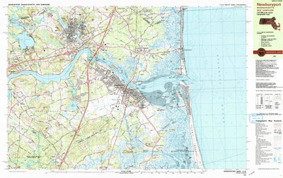 United States Geological Survey Newburyport, MA-NH (1987, 25000-Scale) digital map