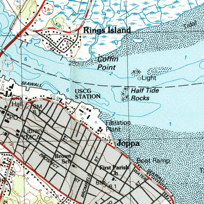 United States Geological Survey Newburyport, MA-NH (1987, 25000-Scale) digital map