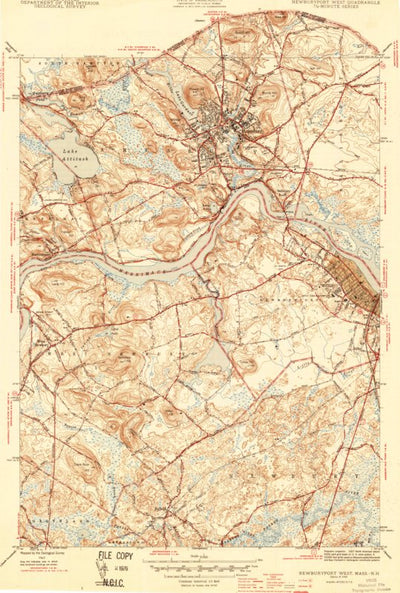United States Geological Survey Newburyport West, MA-NH (1944, 31680-Scale) digital map