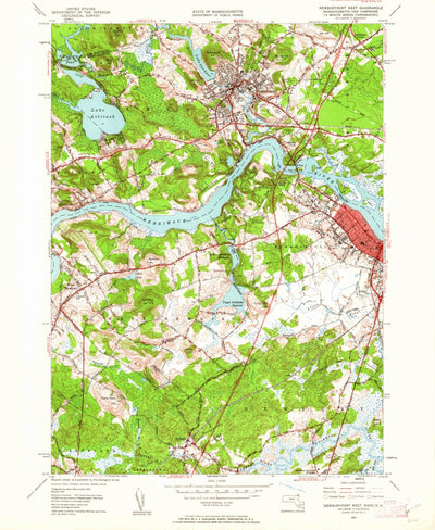 United States Geological Survey Newburyport West, MA-NH (1952, 24000-Scale) digital map
