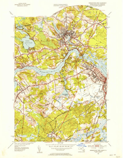 United States Geological Survey Newburyport West, MA-NH (1952, 31680-Scale) digital map